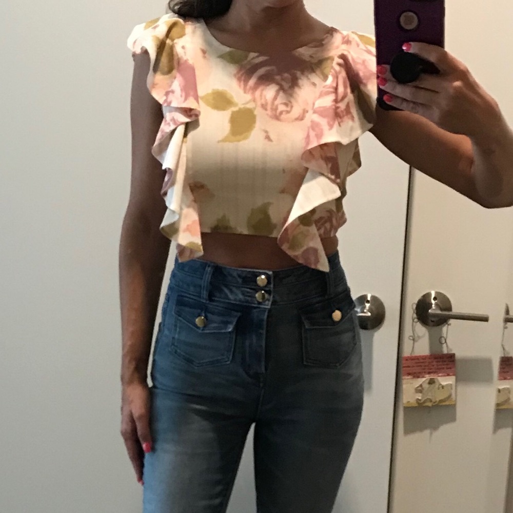 Sonal Kalra Ahuja ruffle top, size S